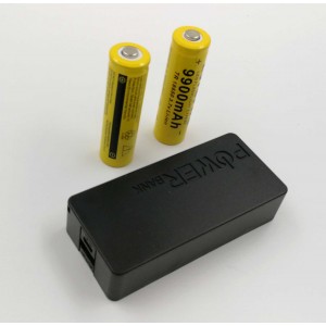 USB Power Banka na 2x 18650 baterie černá