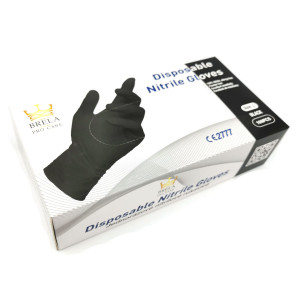 BRELA Pro Care L Nitrilové rukavice černé nepudrované D5000